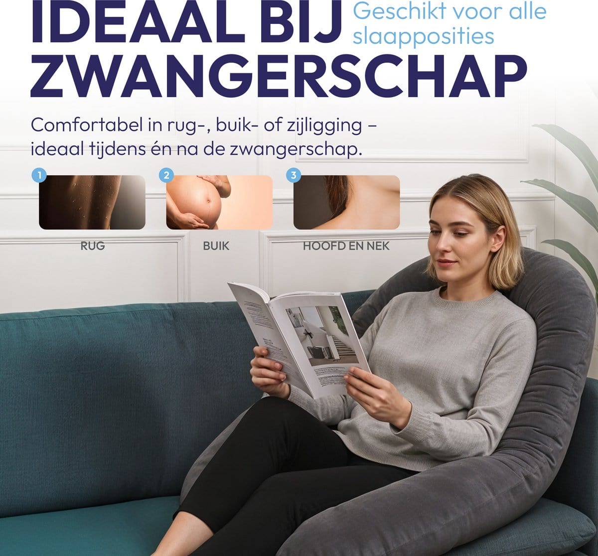 Comfeur Schwangerschaftskissen XXL – Seitenschläferkissen