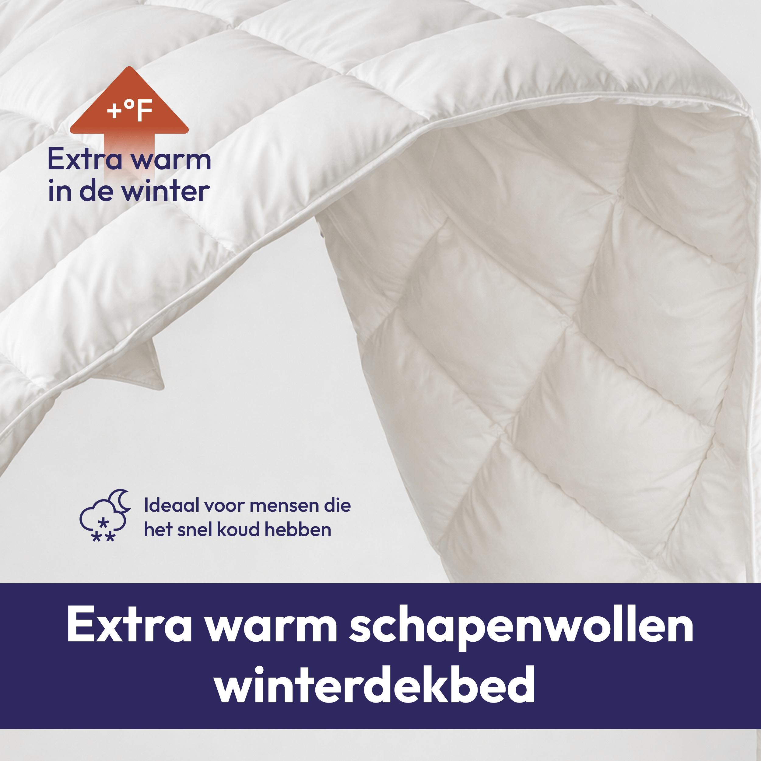 Comfeur Winterdecke aus Wolle – Europäische Wolle – Baumwollgewebe