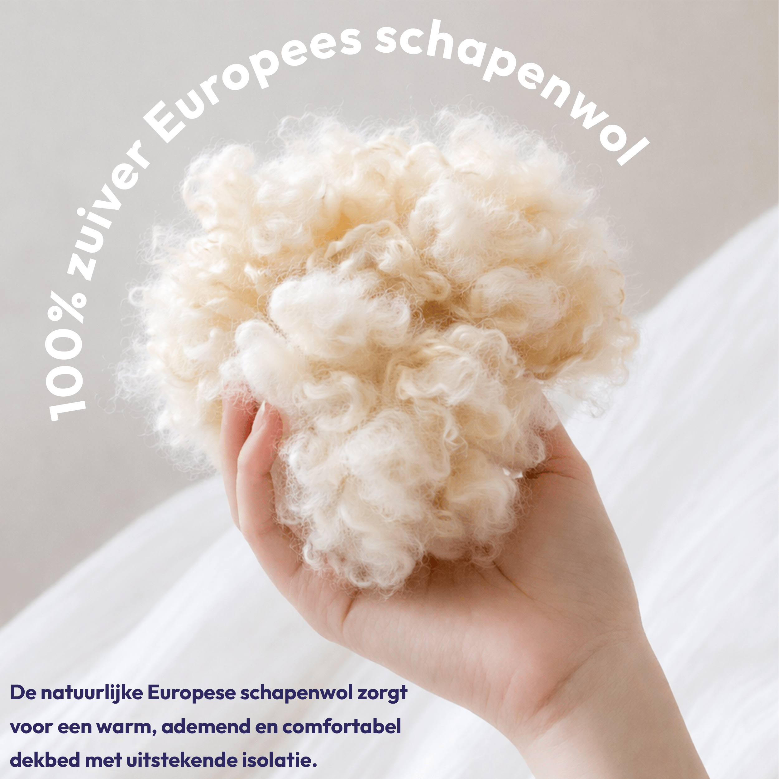 Comfeur Winterdecke aus Wolle – Europäische Wolle – Baumwollgewebe
