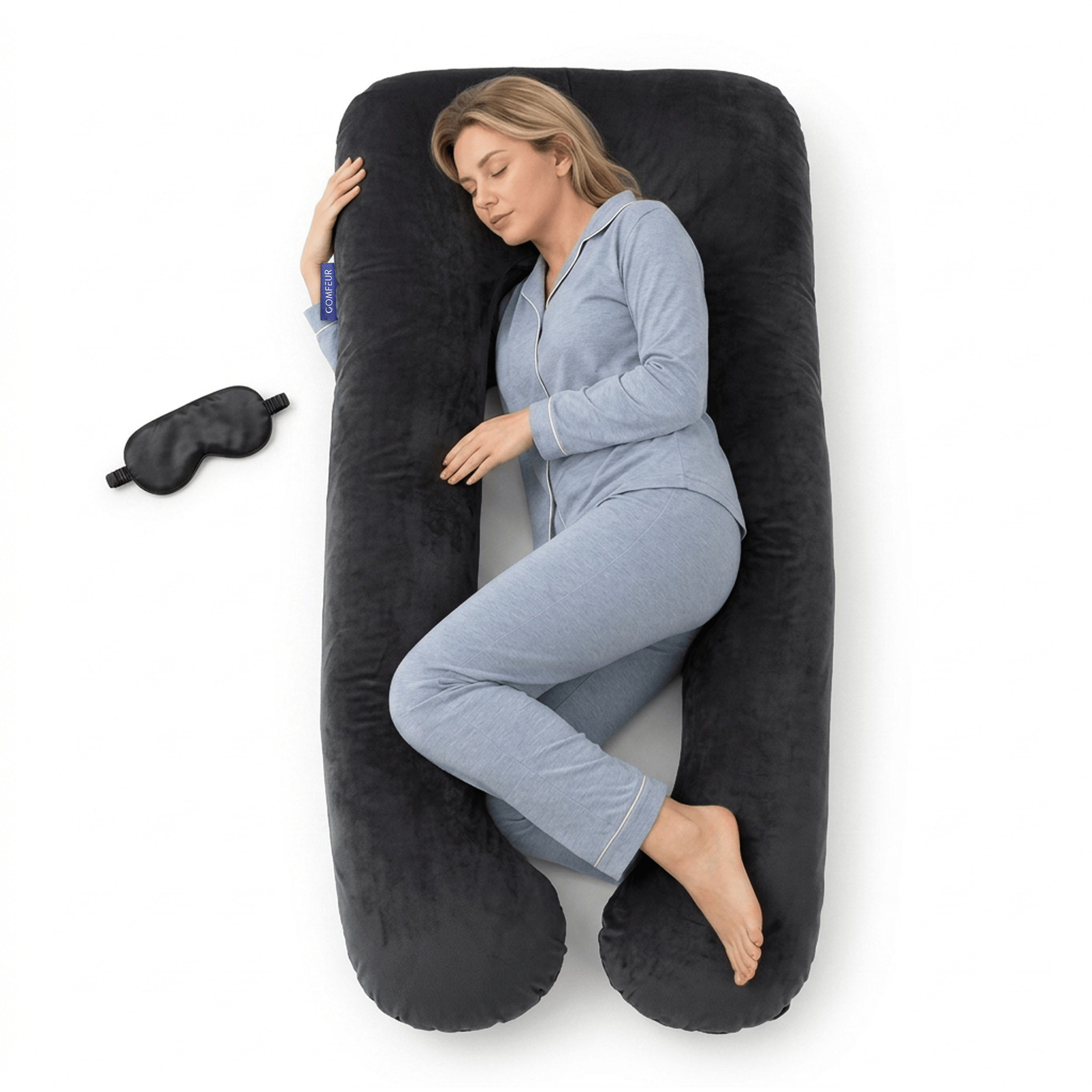 Komfort-Schwangerschaftskissen aus Memory-Schaum XXL inkl. kostenloser Schlafmaske