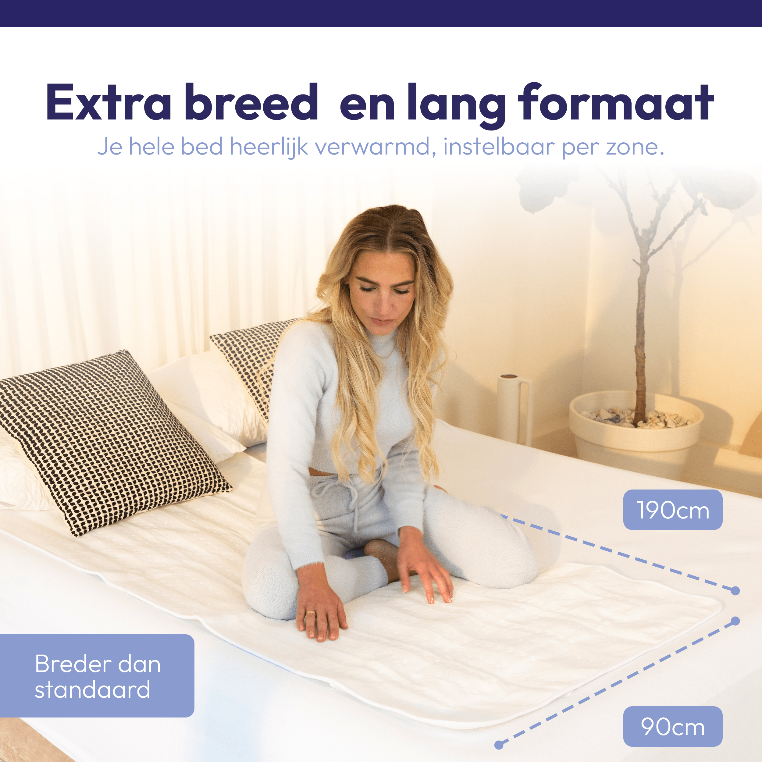 Comfeur electric blanket - Separate foot zone - 190x90 cm
