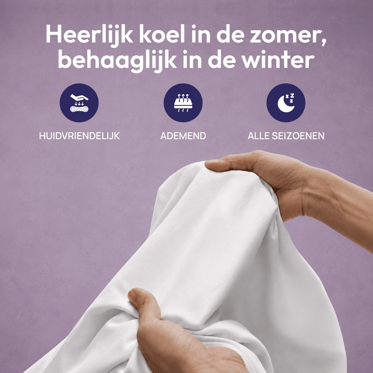 Comfeur hoeslaken 100% katoen - Ademend en huidvriendelijk voor alle seizoenen