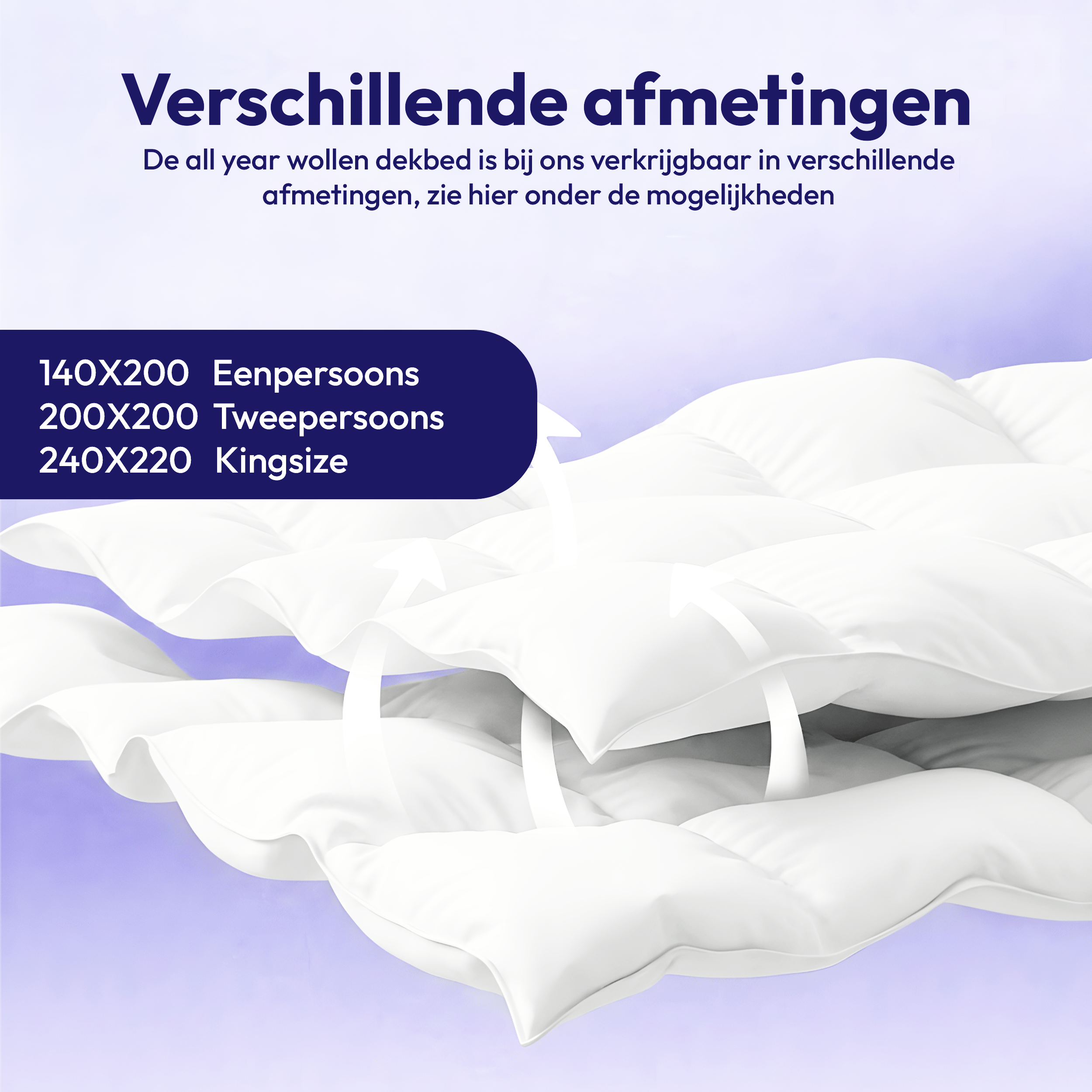 Komfort-Woll-Ganzjahresdecke