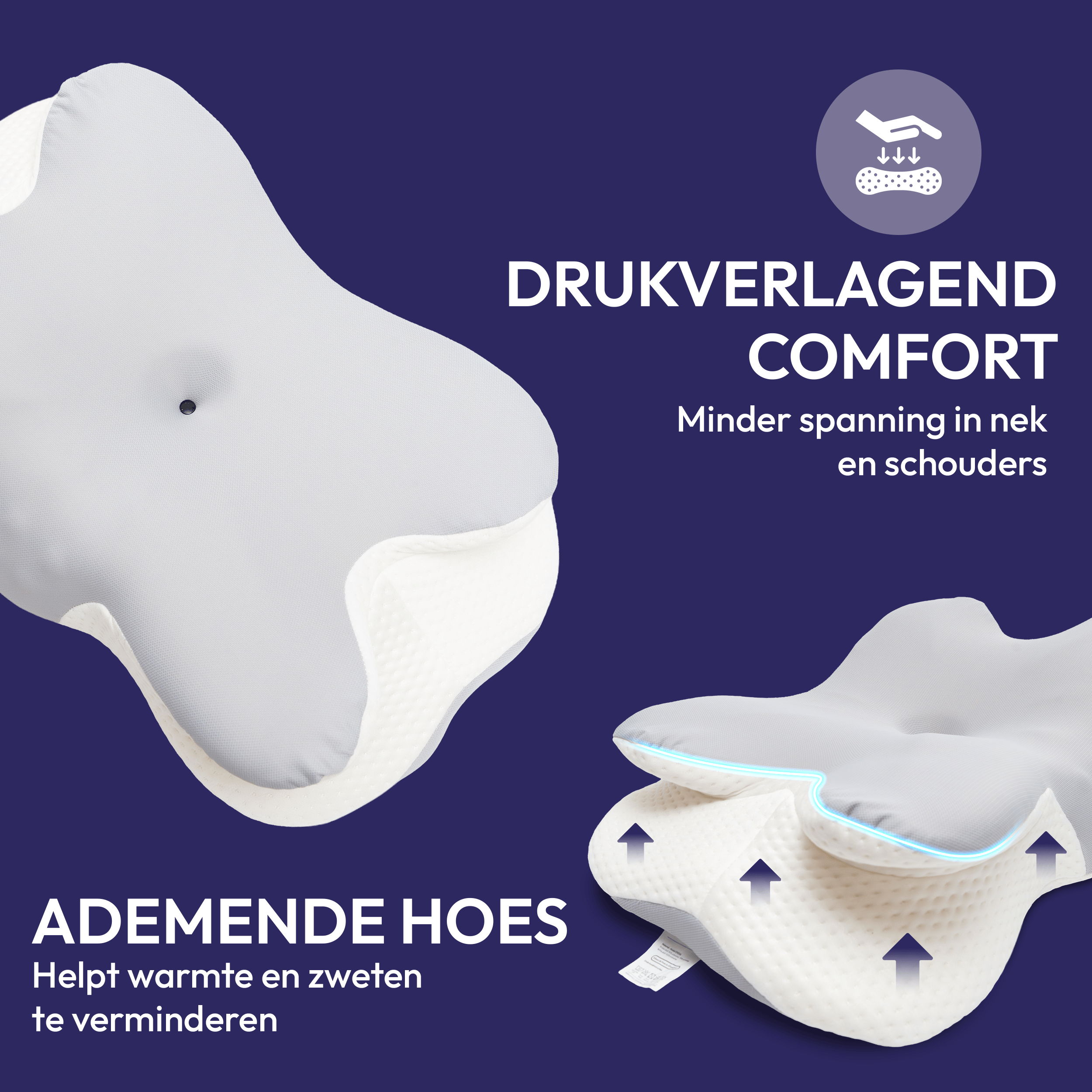 Comfeur ergonomisches Kissen für Nacken und Schultern