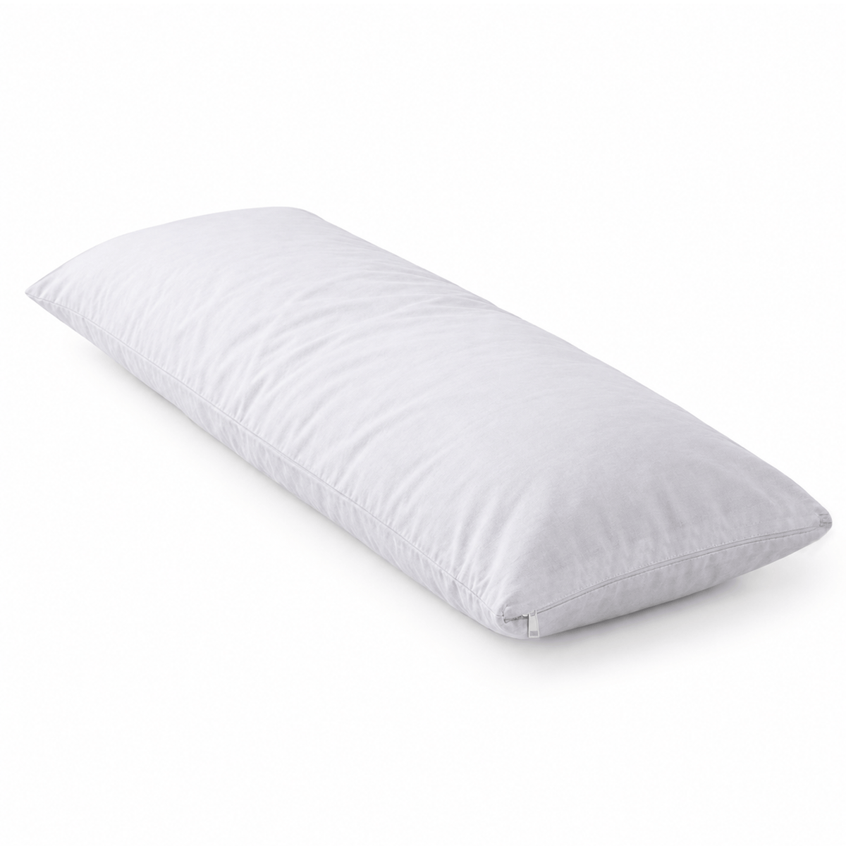 Comfeur Kussensloop 145x40 cm – Silk Touch – Wit (met rits)