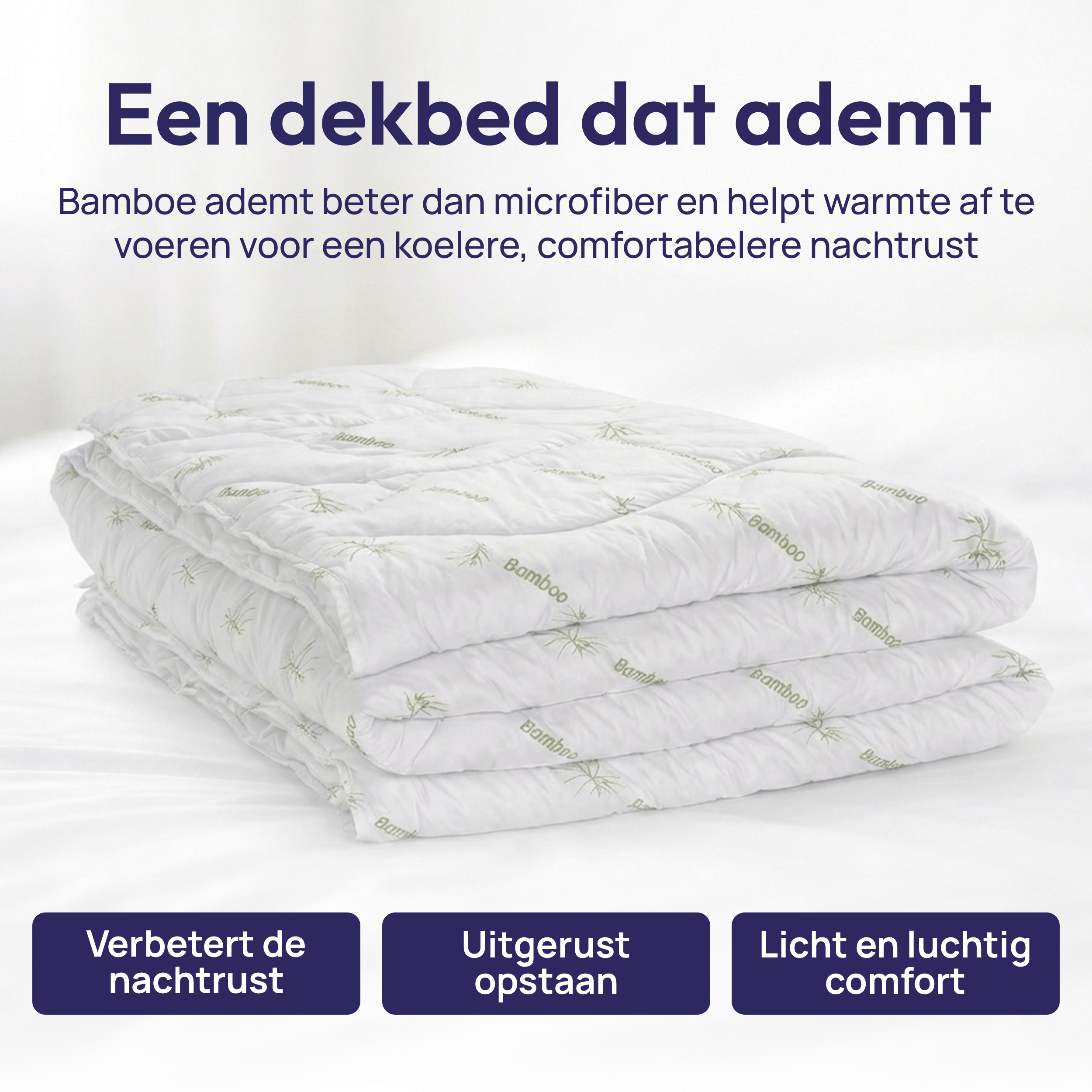 Comfeur Bambus-Bettdecke – Atmungsaktive Ganzjahres-Bettdecke