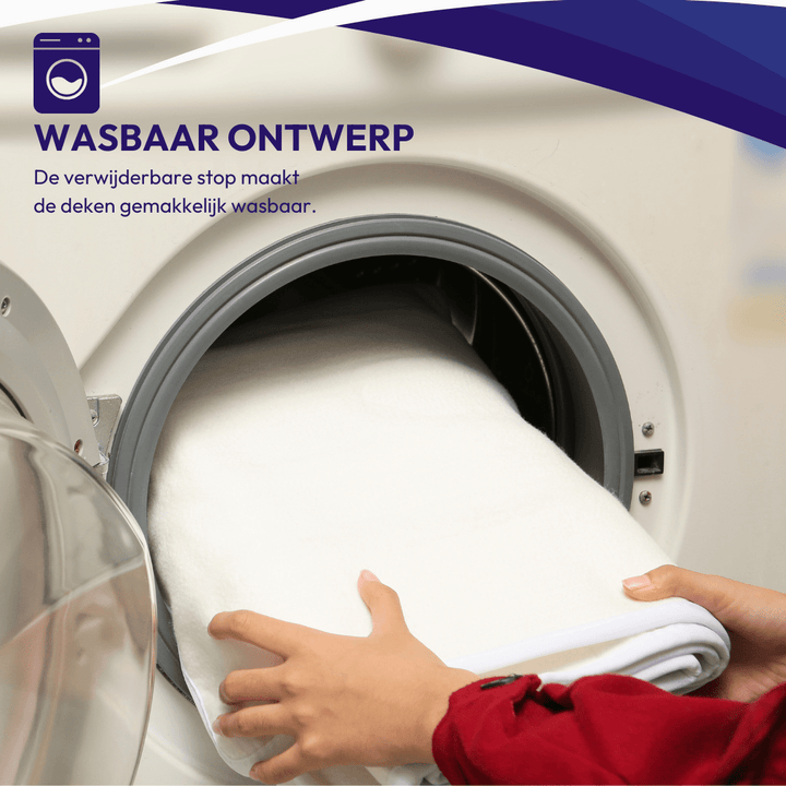 Comfeur elektrische deken in de wasmachine