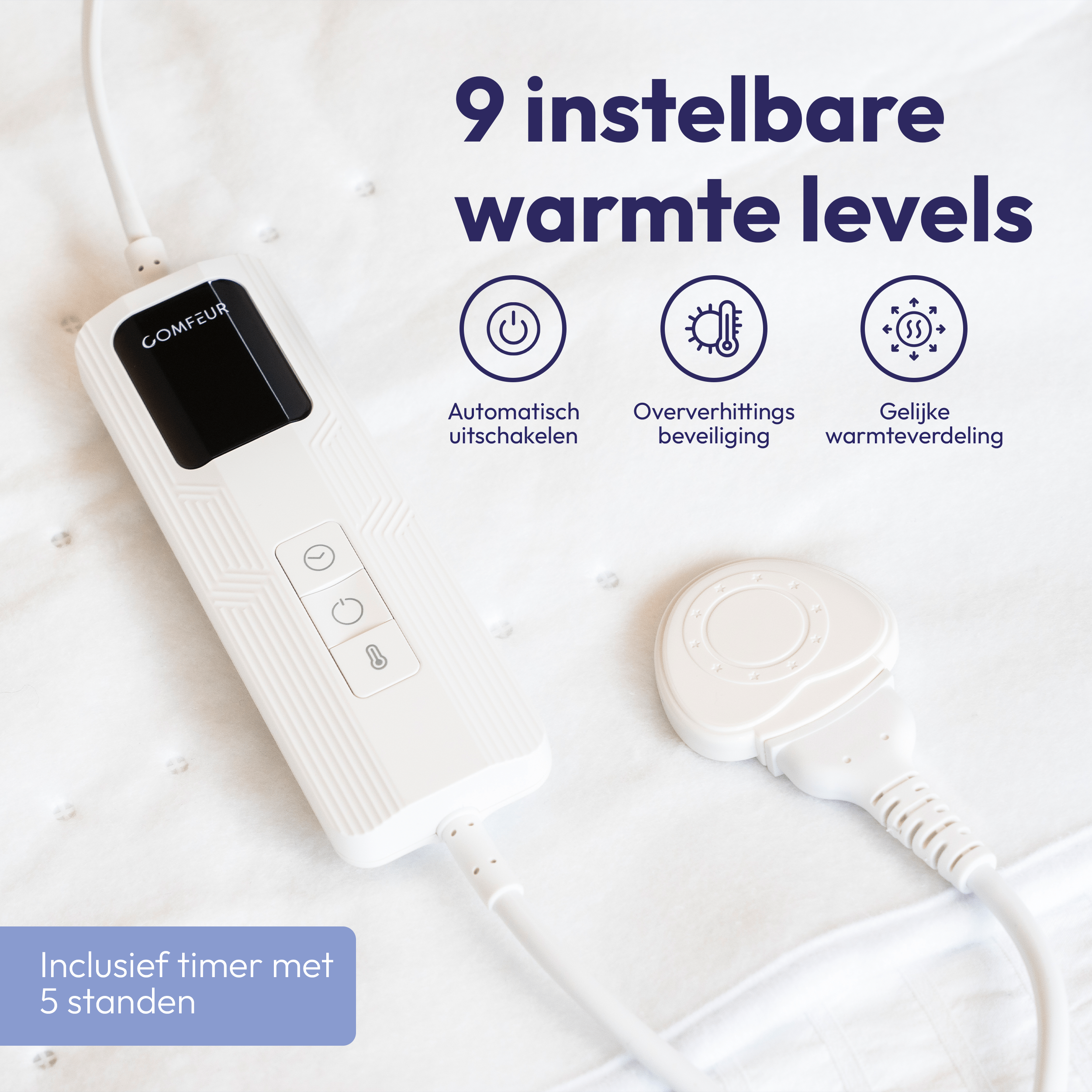 Comfeur electric blanket extra long - 190x80 CM