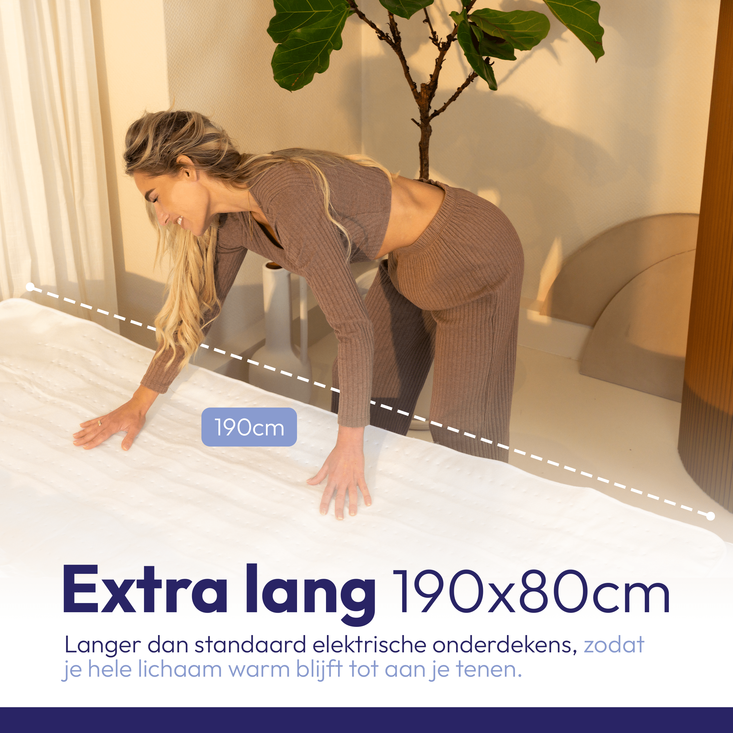 Comfeur electric underblanket with preheat function - Extra long - 190x80 cm