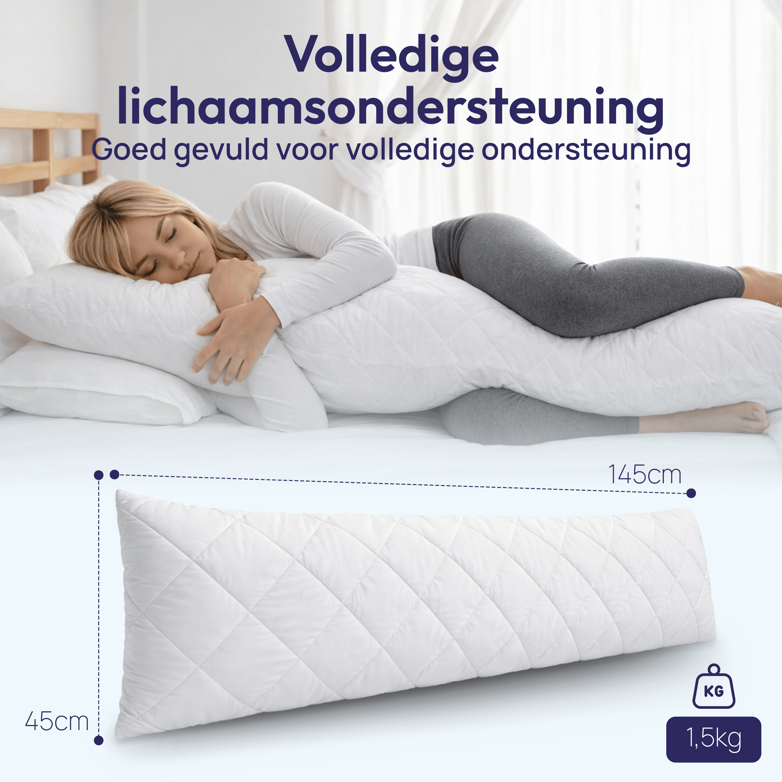 Comfeur Body Pillow - Zwangerschapskussen - 45x140 cm