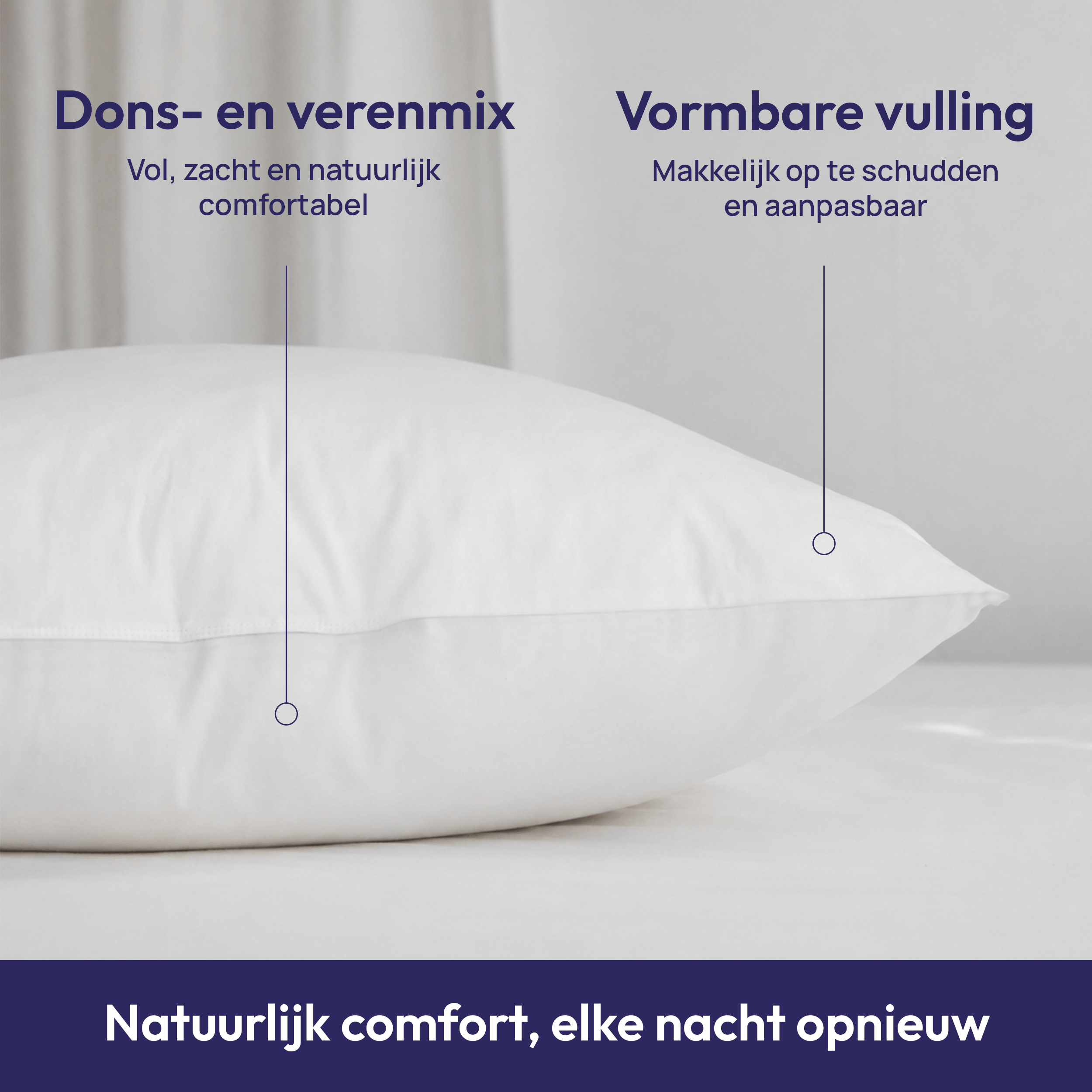 Comfeur Entendaunenkissen 60 x 70 cm