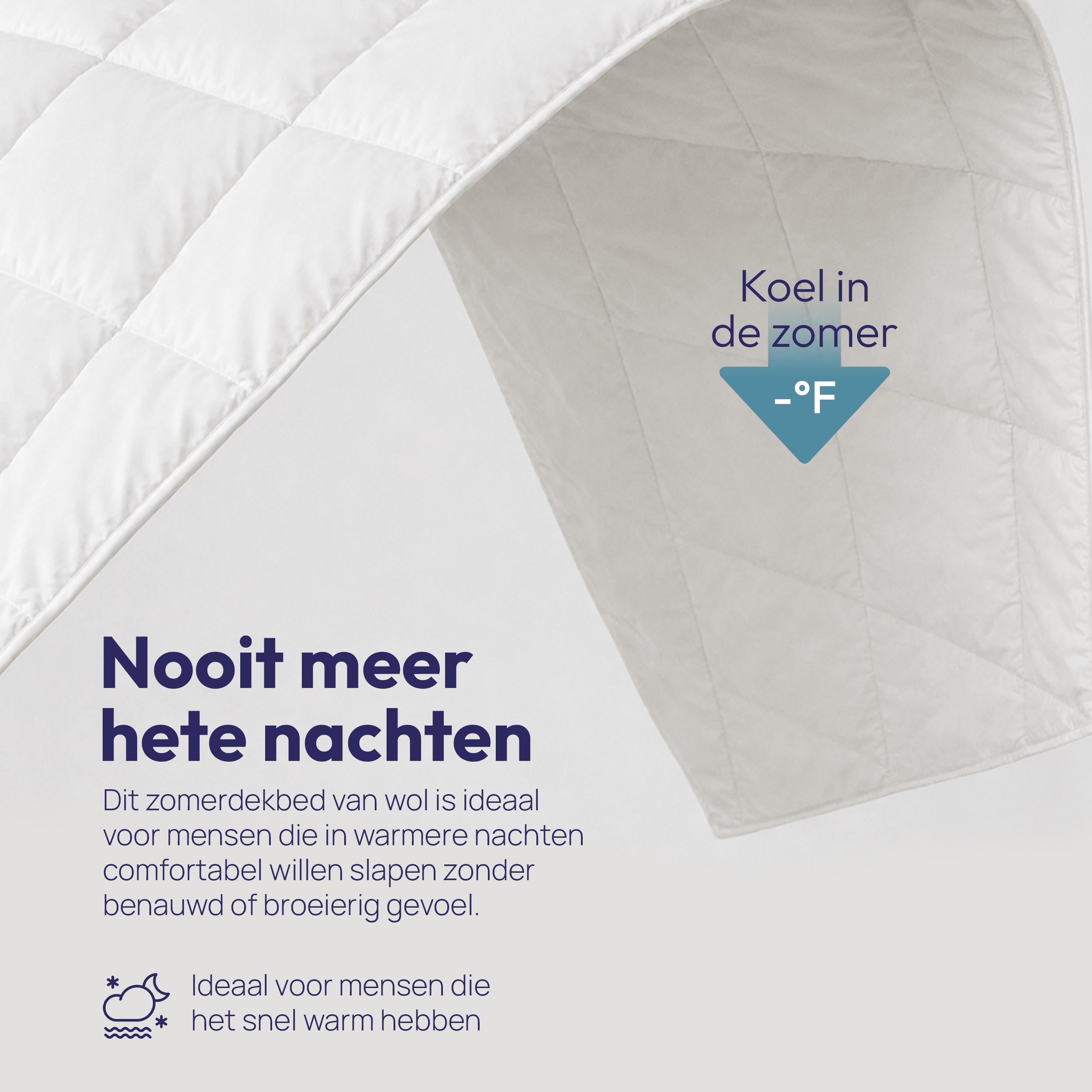 Comfeur Sommerbettdecke aus Wolle – Europäische Wolle – Baumwollgewebe