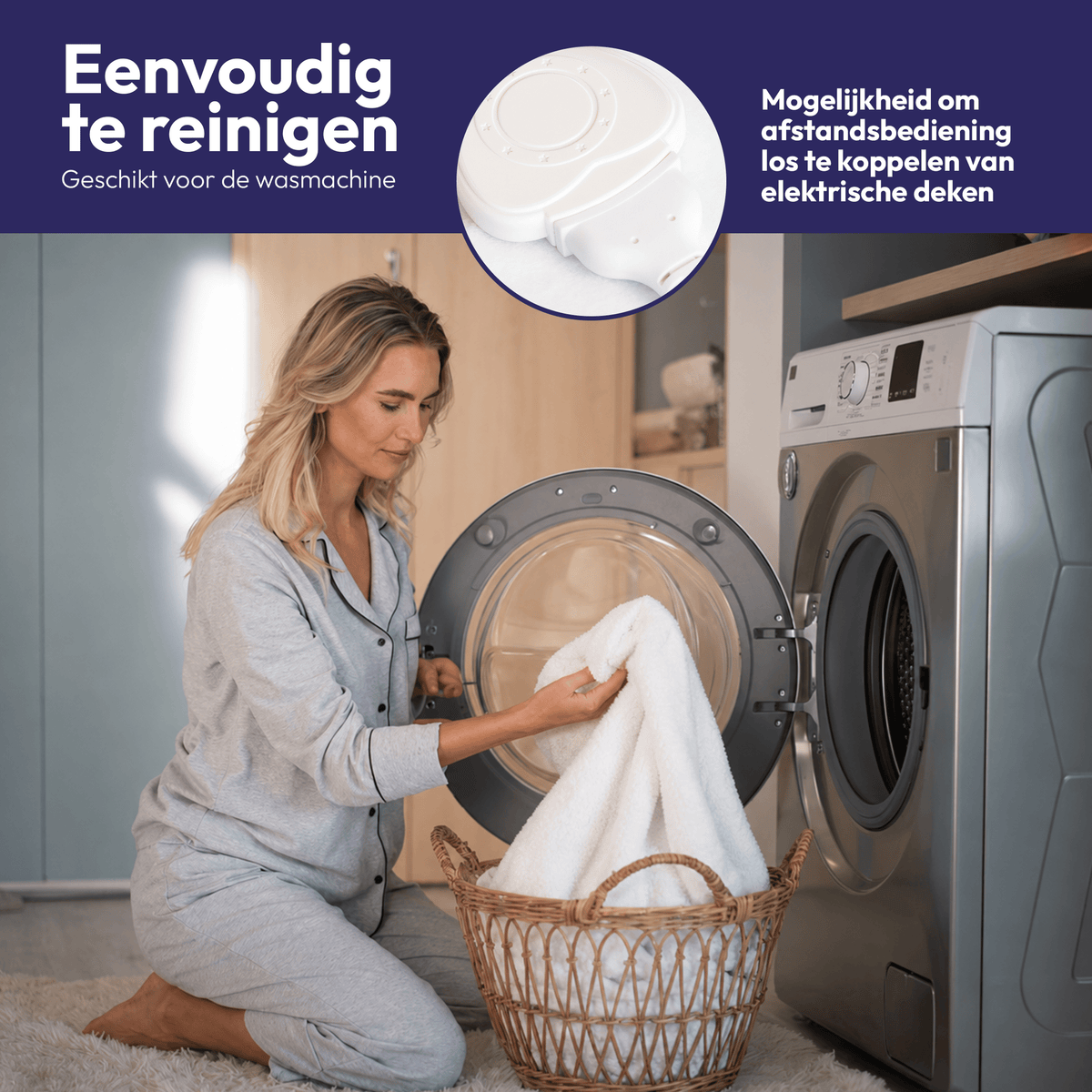 Comfeur elektrische onderdeken 190x80 cm - Zacht teddy fleece