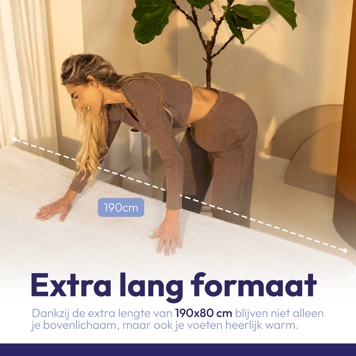Comfeur elektrische onderdeken 190x80 cm - Zacht teddy fleece