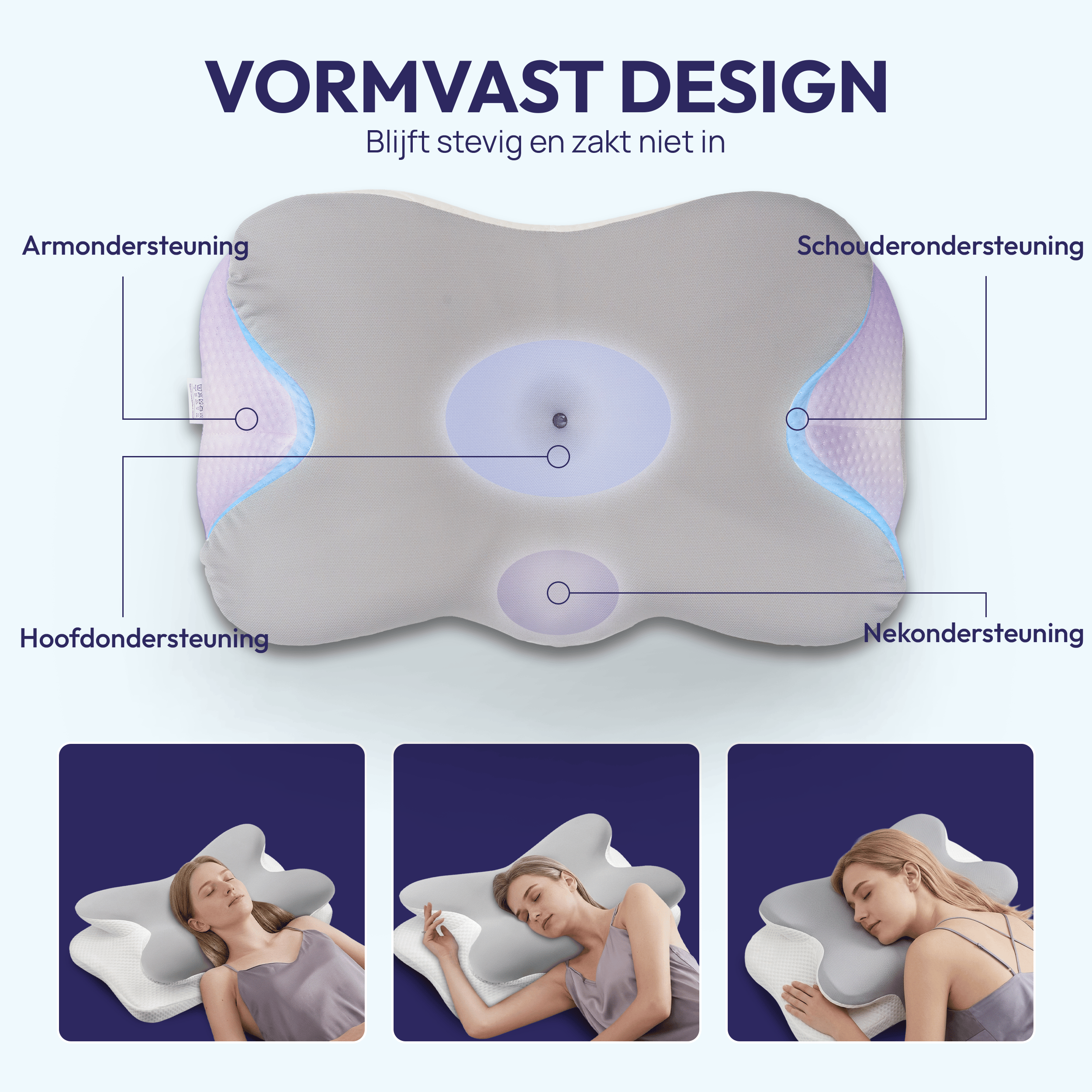 Comfeur ergonomisches Kissen für Nacken und Schultern