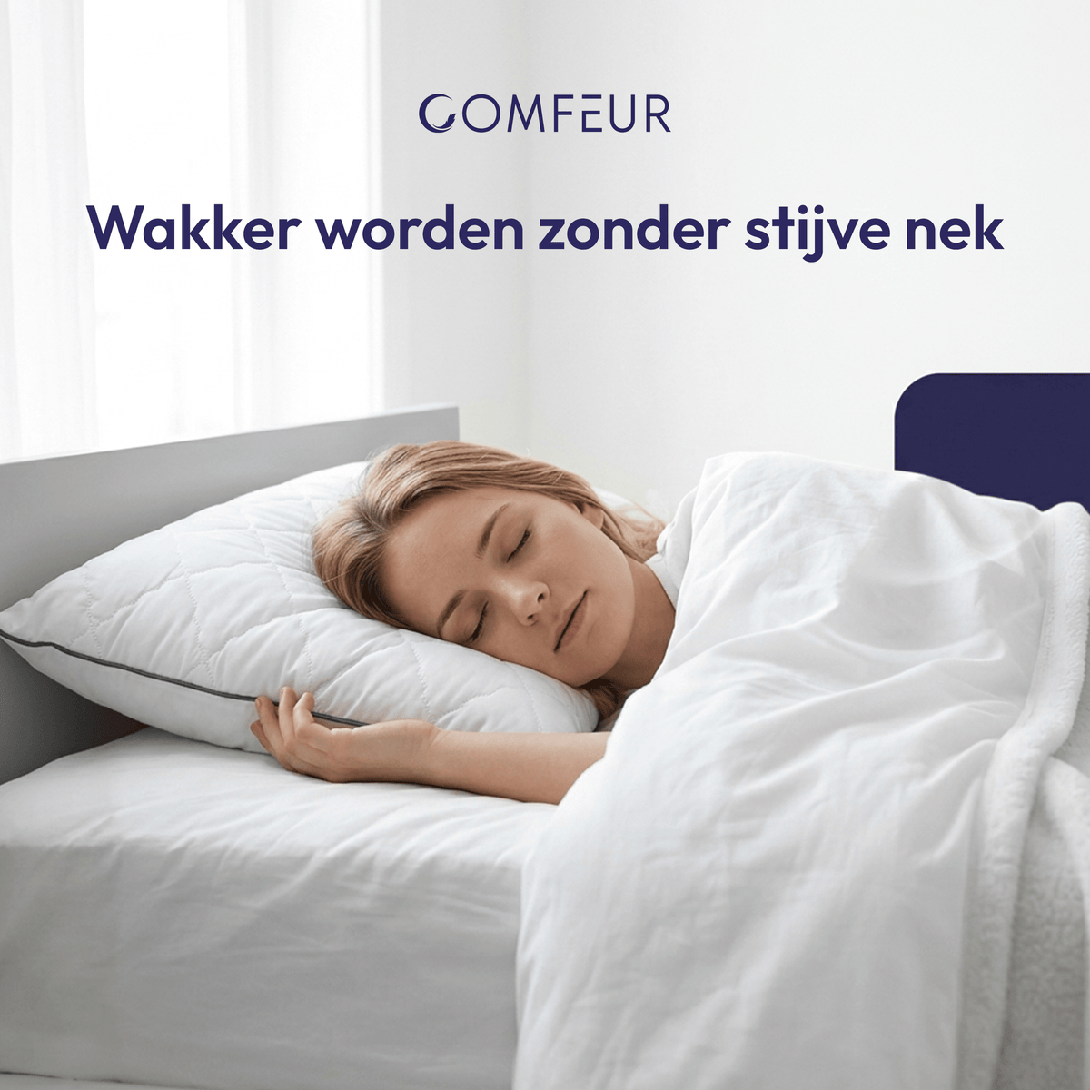 Comfeur Memory Foam-Kissen – Extra gefüllt – 60 × 70 cm